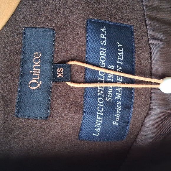 Quince Italian Wool Tailored Coat Chocolate XS - Picture 8 of 16